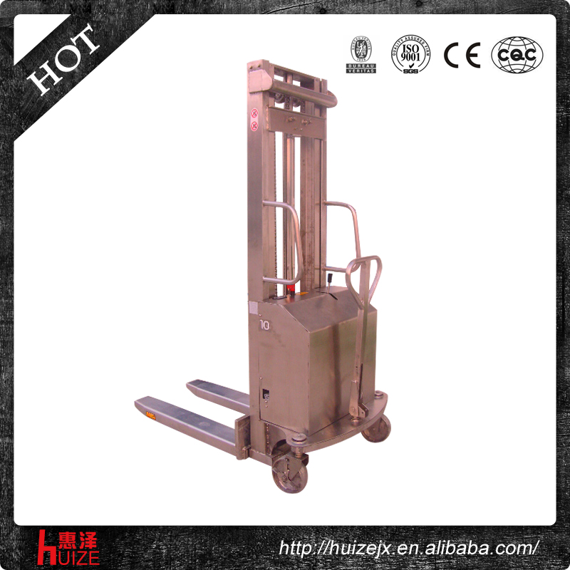 不銹鋼304材質(zhì)半電動堆高車 不銹鋼304材質(zhì)半電動堆高車