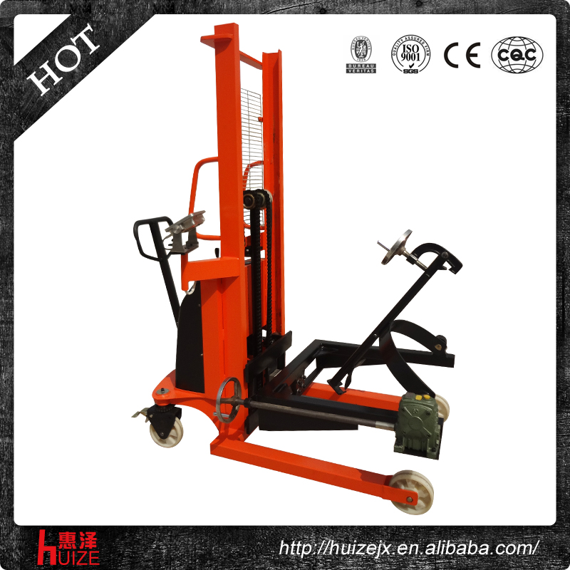 半電動(dòng)稱重油桶車（夾鐵桶，手搖翻轉(zhuǎn)倒料）