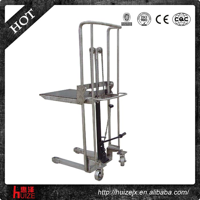 輕型手動(dòng)堆高車(chē)(不銹鋼304) 輕型手動(dòng)堆高車(chē)(不銹鋼304)