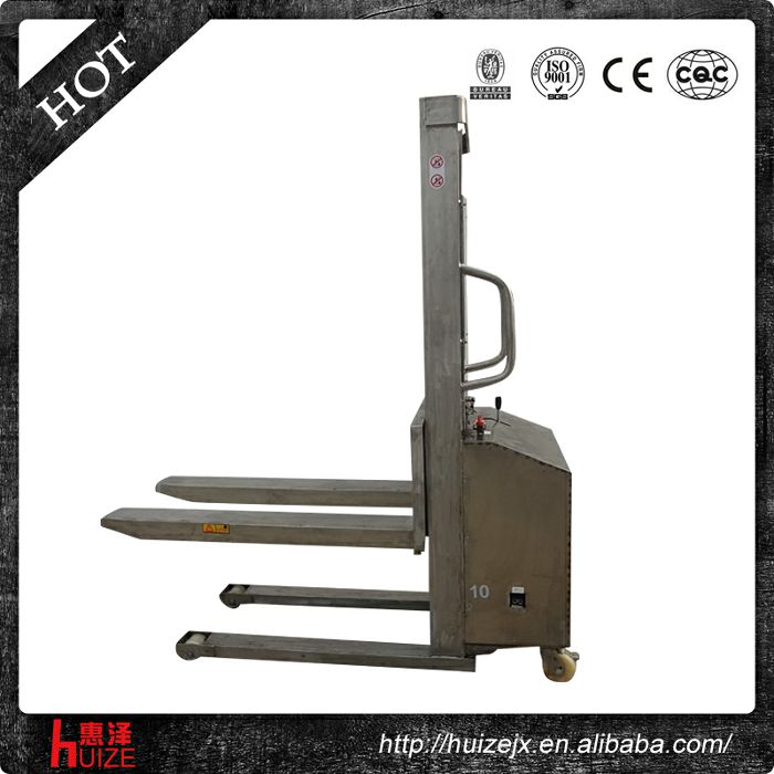 不銹鋼304材質(zhì)半電動(dòng)堆高車 不銹鋼304材質(zhì)半電動(dòng)堆高車